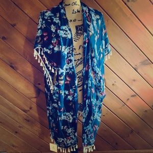 Kimono Wrap/Cover-up w/Butterfly Pattern